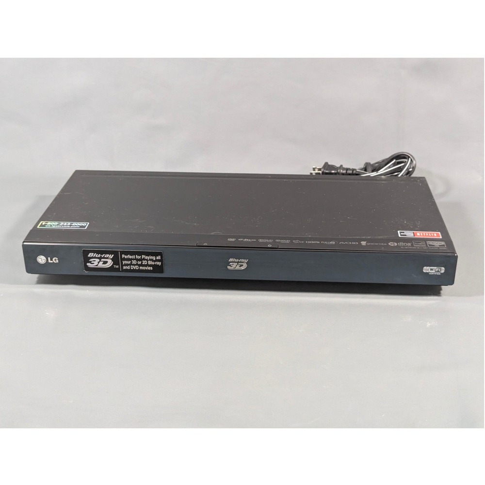 LG BX580 3D Network Blu-ray Player WiFi 1080p HDMI Black 2010 No Remote